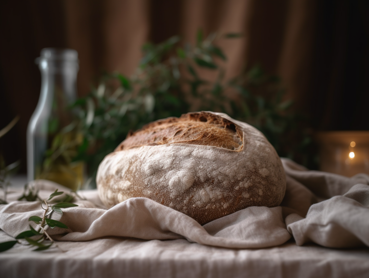 ericbenhamilton_a_loaf_of_sourdough_bread_freshly_baked_sitting_36fe2cd1-ba16-42a4-9c4e-7ca83a5f1f70